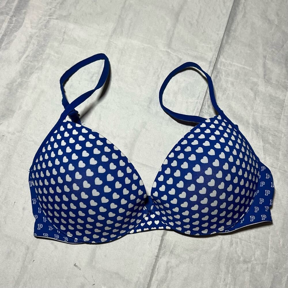 PINK Heart Bra 34C NWOT